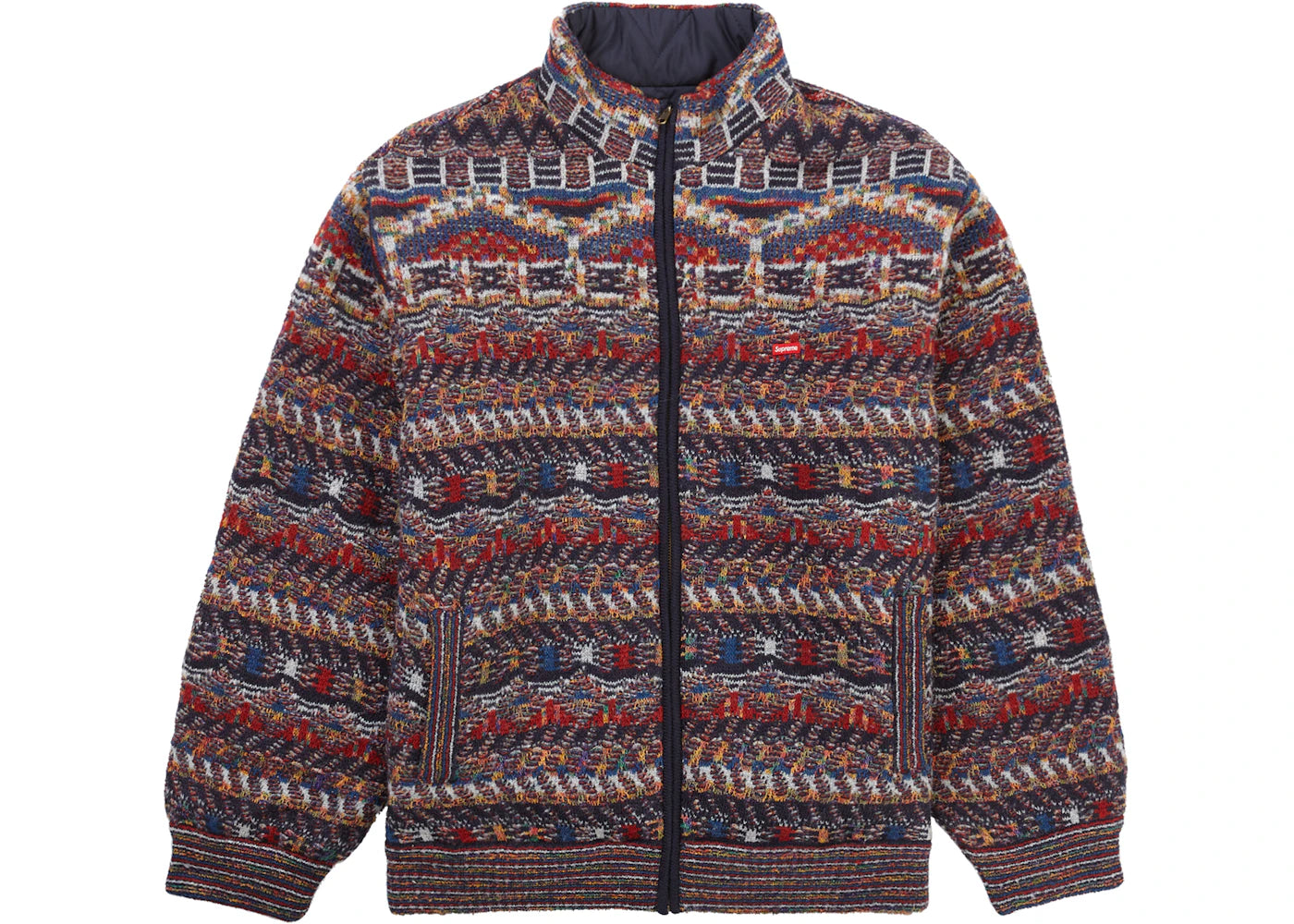 Supreme Missoni Reversible Knit Jacket Navy