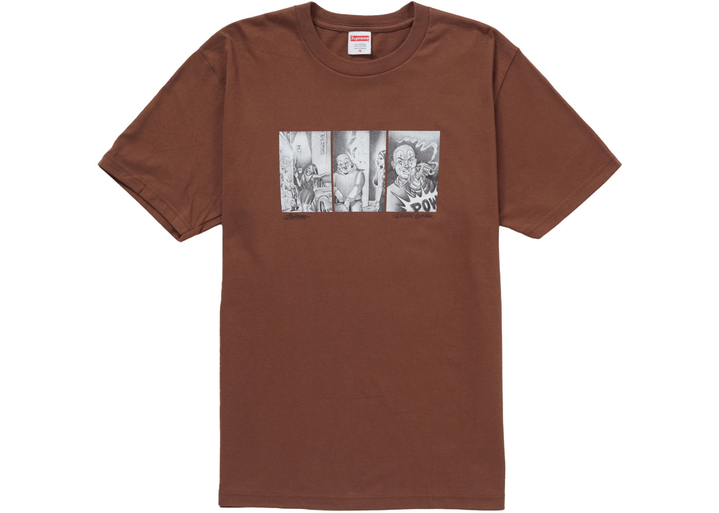 Supreme Mister Cartoon Pow Tee Brown