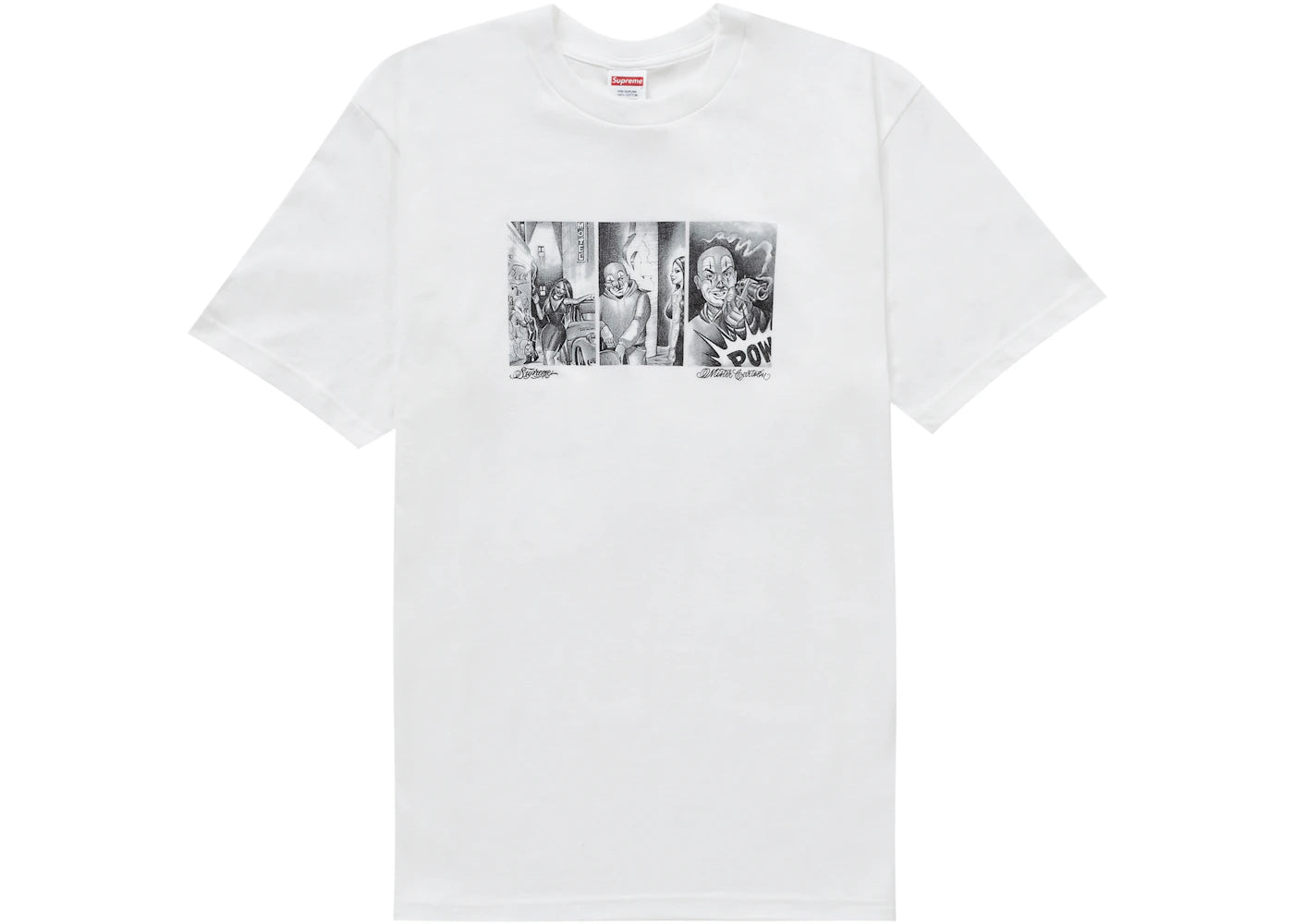 Supreme Mister Cartoon Pow Tee White