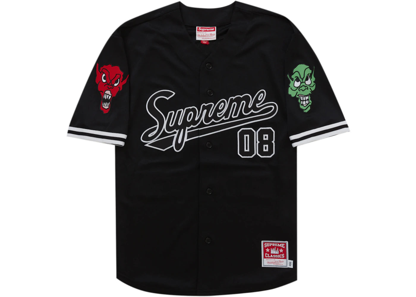 Supreme Mitchell & Ness Downtown Hell Baseball Jersey Black