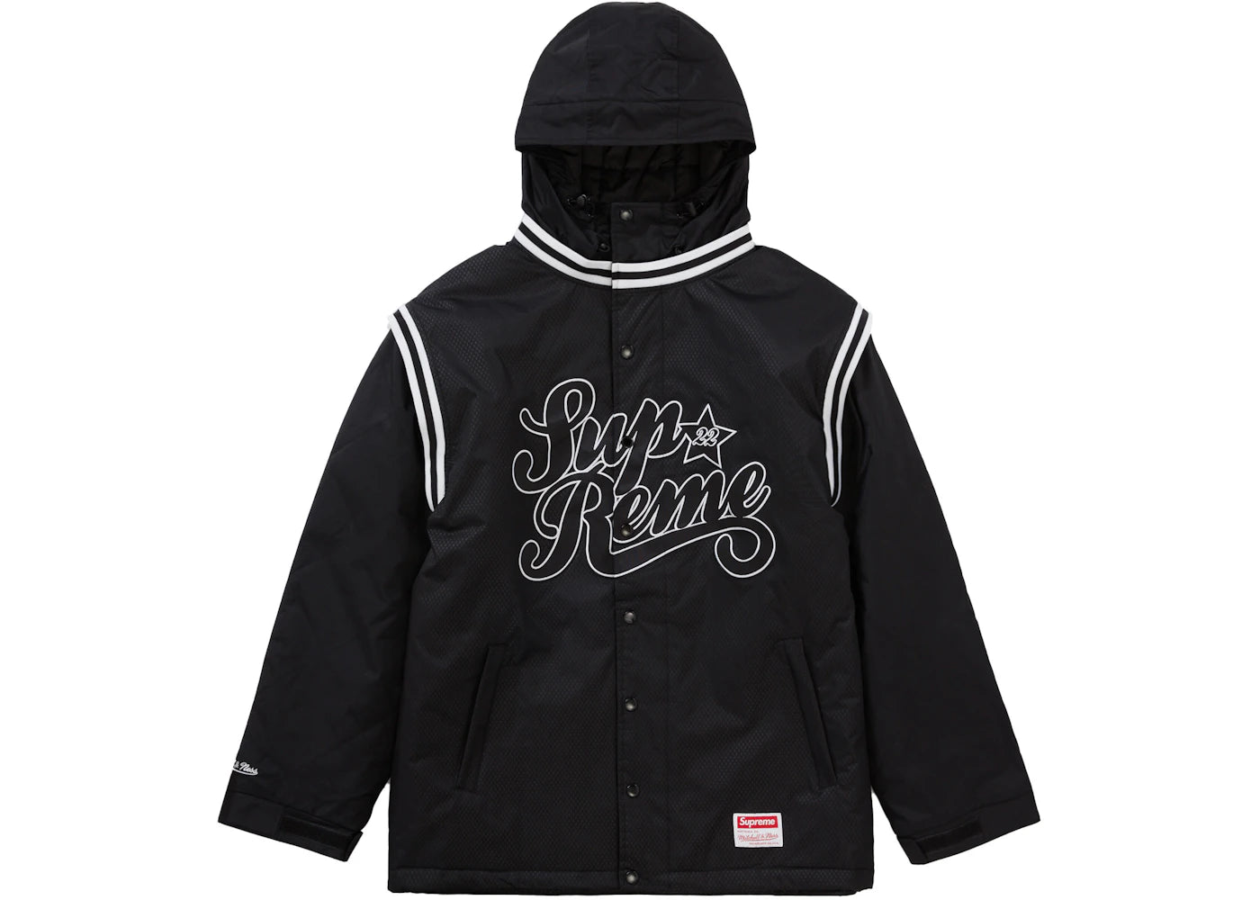 Supreme Mitchell & Ness Quilted Sports Jacket Black