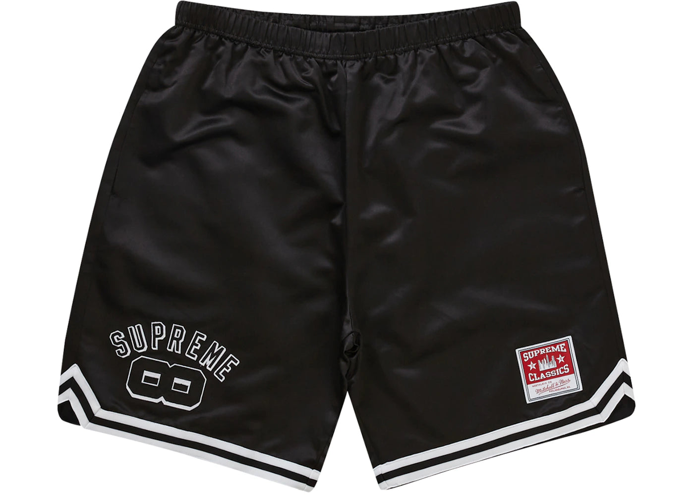 Supreme Mitchell & Ness Satin Basketball Short Black