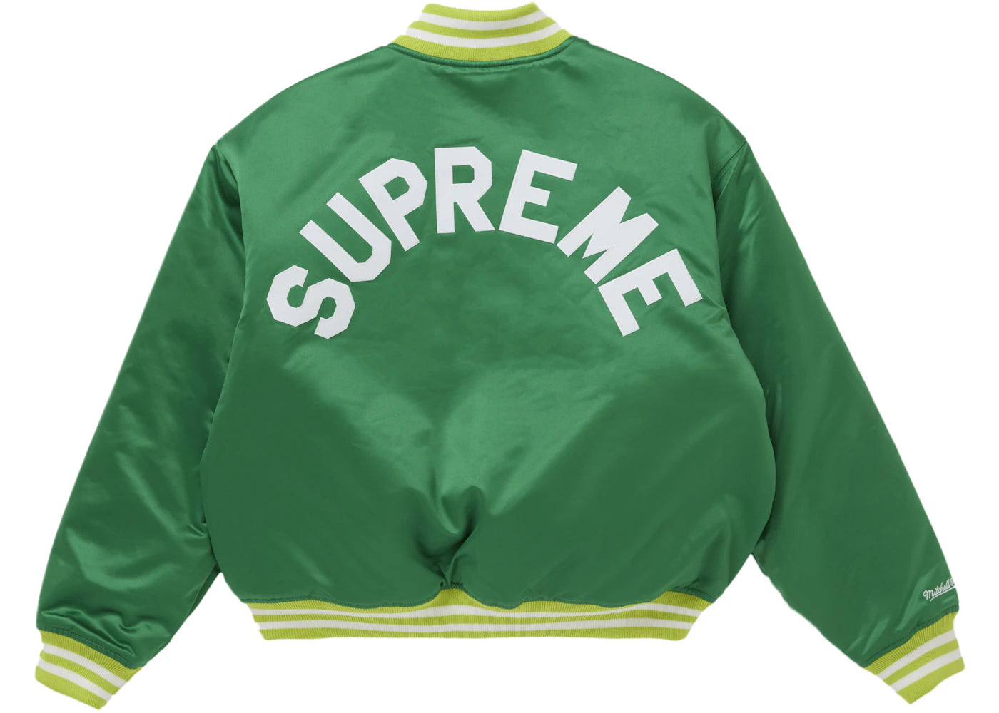 Supreme Mitchell & Ness Satin Varsity Jacket (FW24) Green