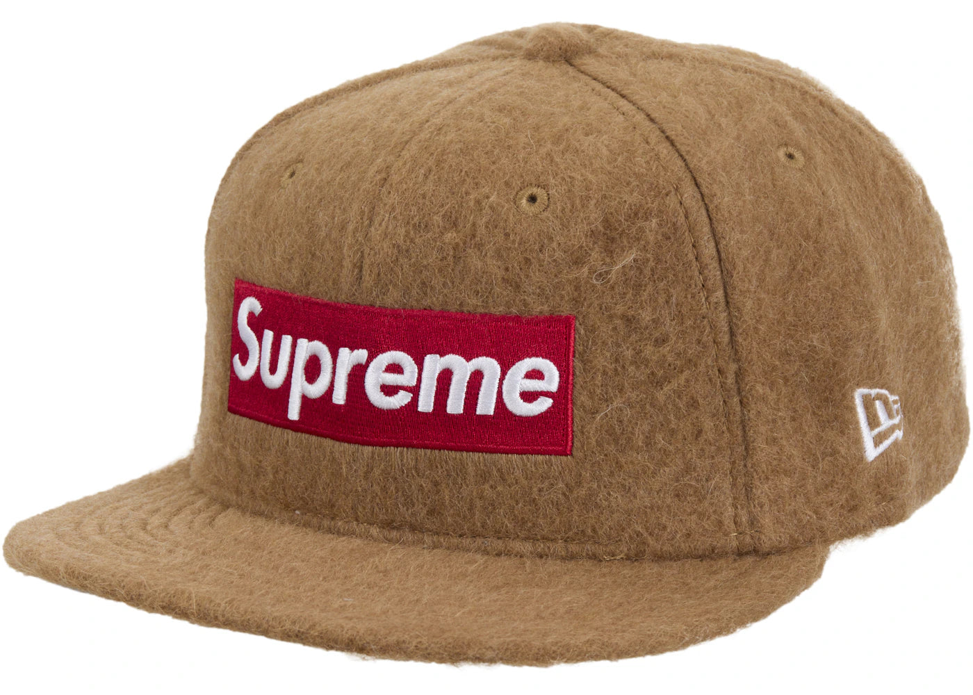 Supreme Mohair Box Logo New Era Camel