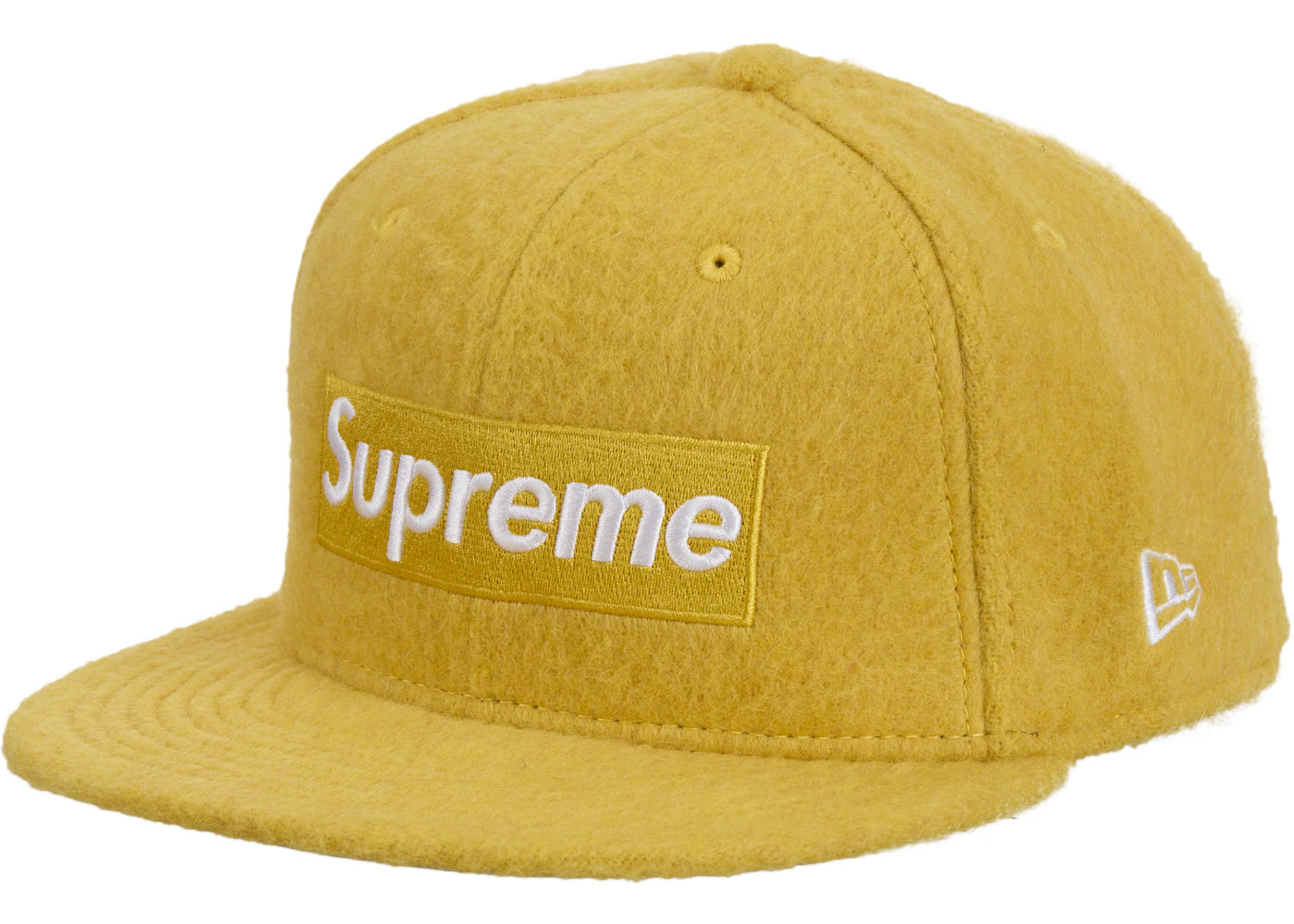 Supreme Mohair Box Logo New Era Dark Yellow