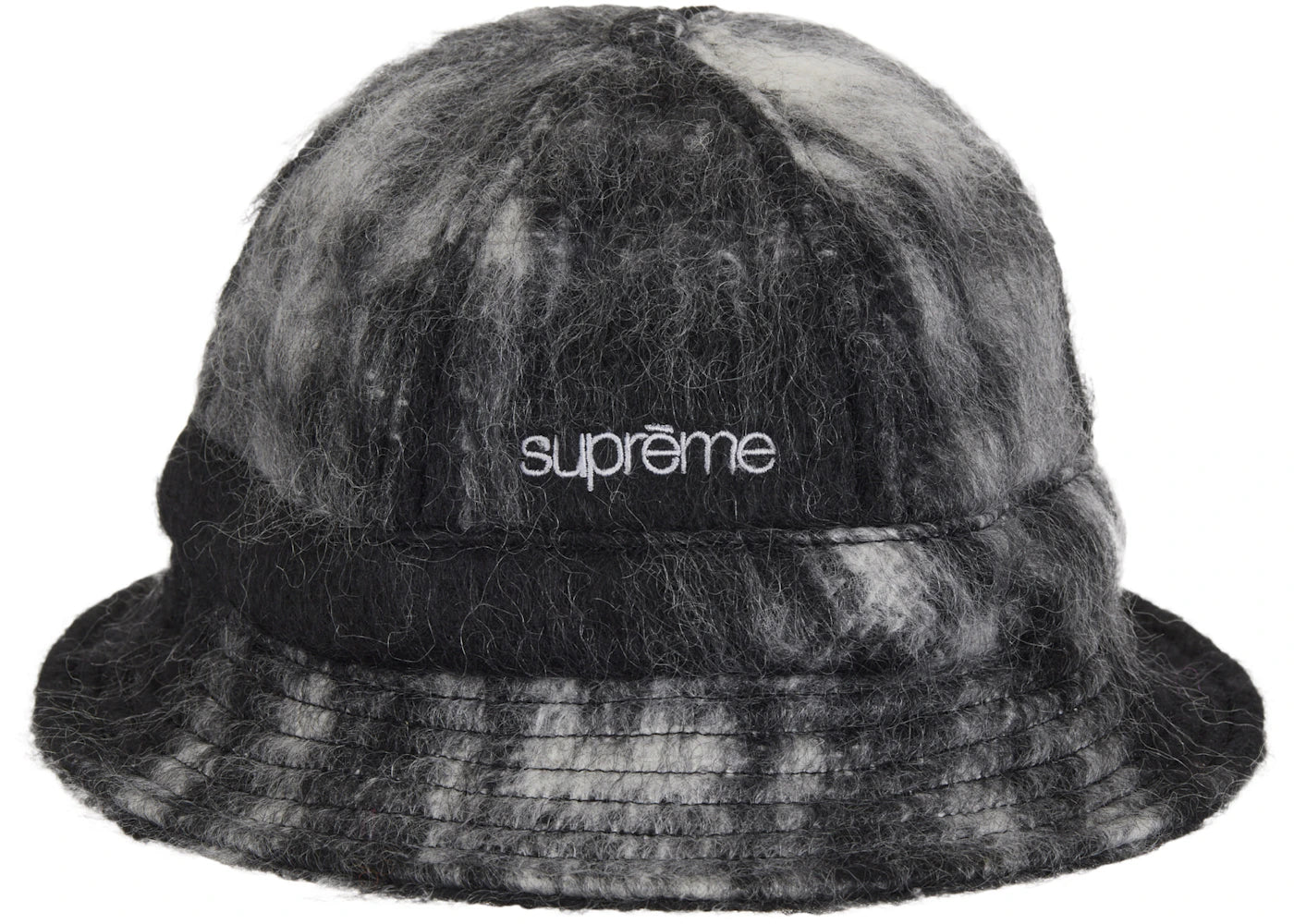 Supreme Mohair Plaid Bell Hat Black