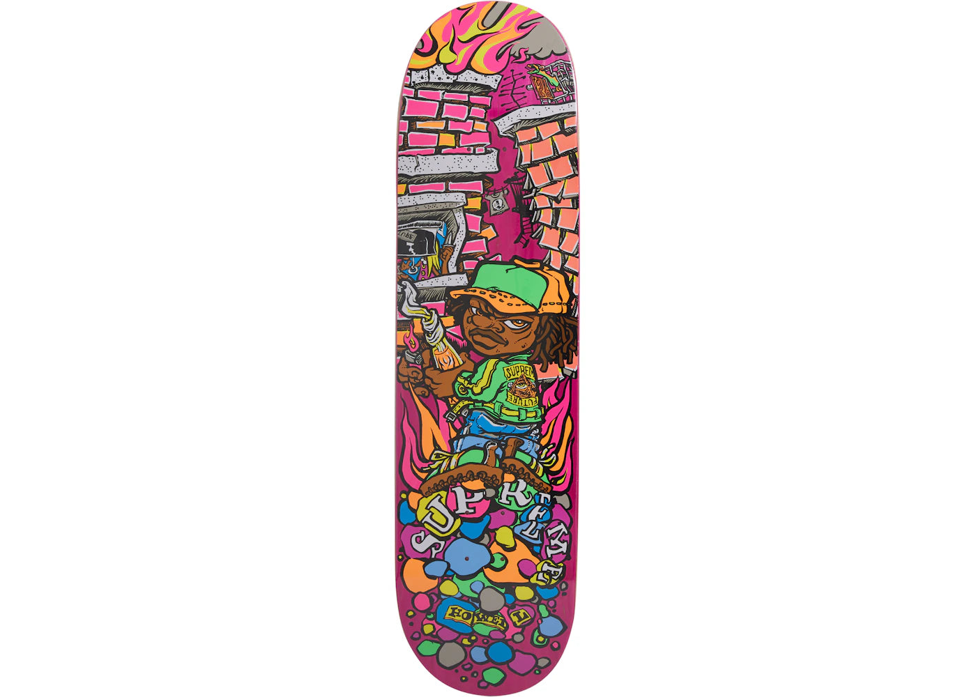 Supreme Molotov Kid Skateboard Deck Pink