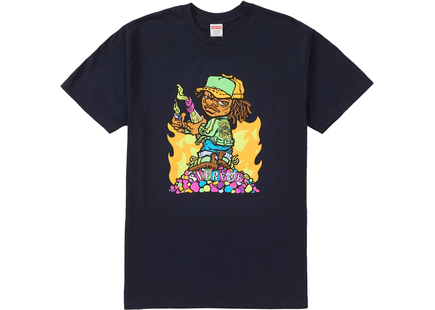 Supreme Molotov Kid Tee Navy