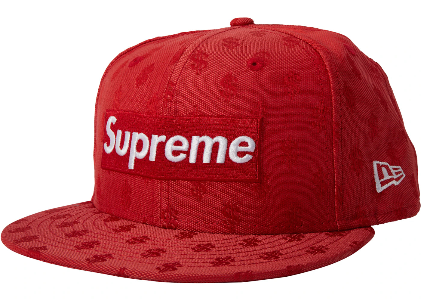 Supreme Monogram Box Logo New Era Red