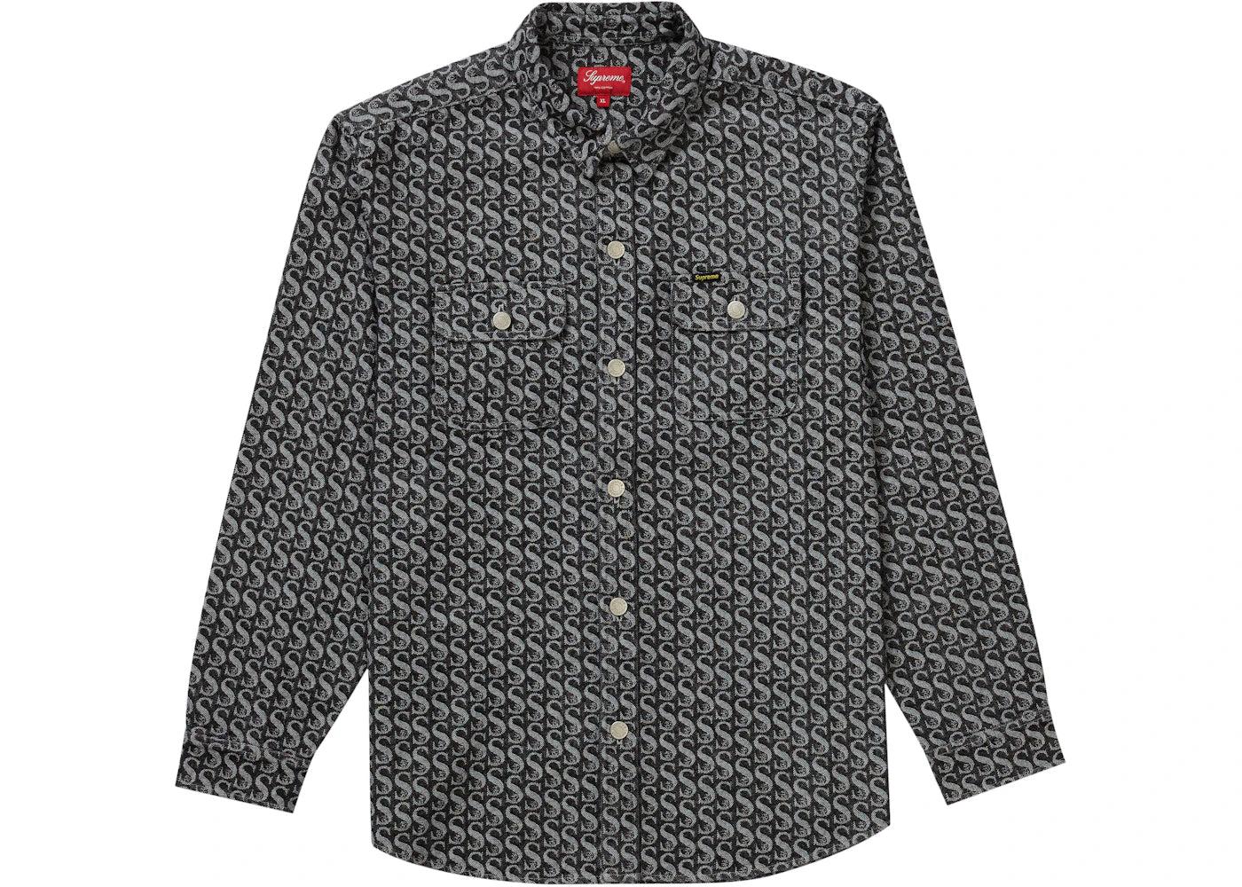 Supreme Monogram Denim Shirt Black