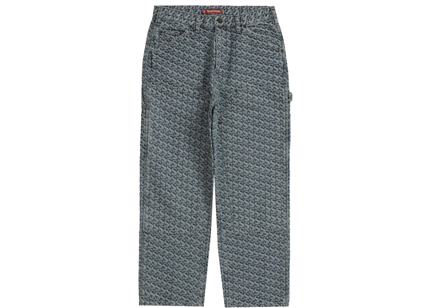 Supreme Monogram Double Knee Denim Painter Pant (FW21) Blue