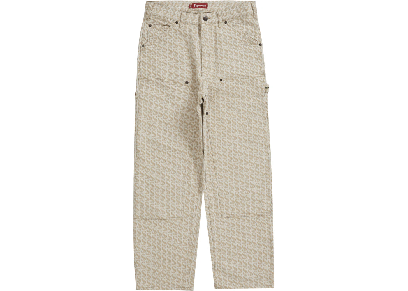 Supreme Monogram Double Knee Denim Painter Pant (FW21) Tan