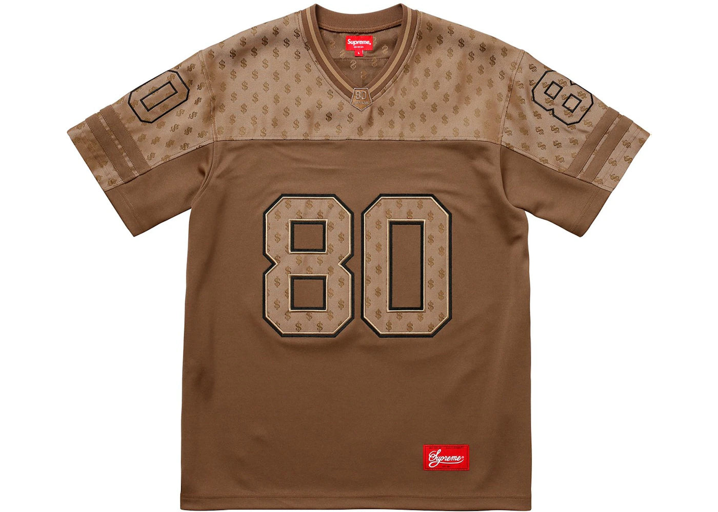 Supreme Monogram Football Jersey Brown