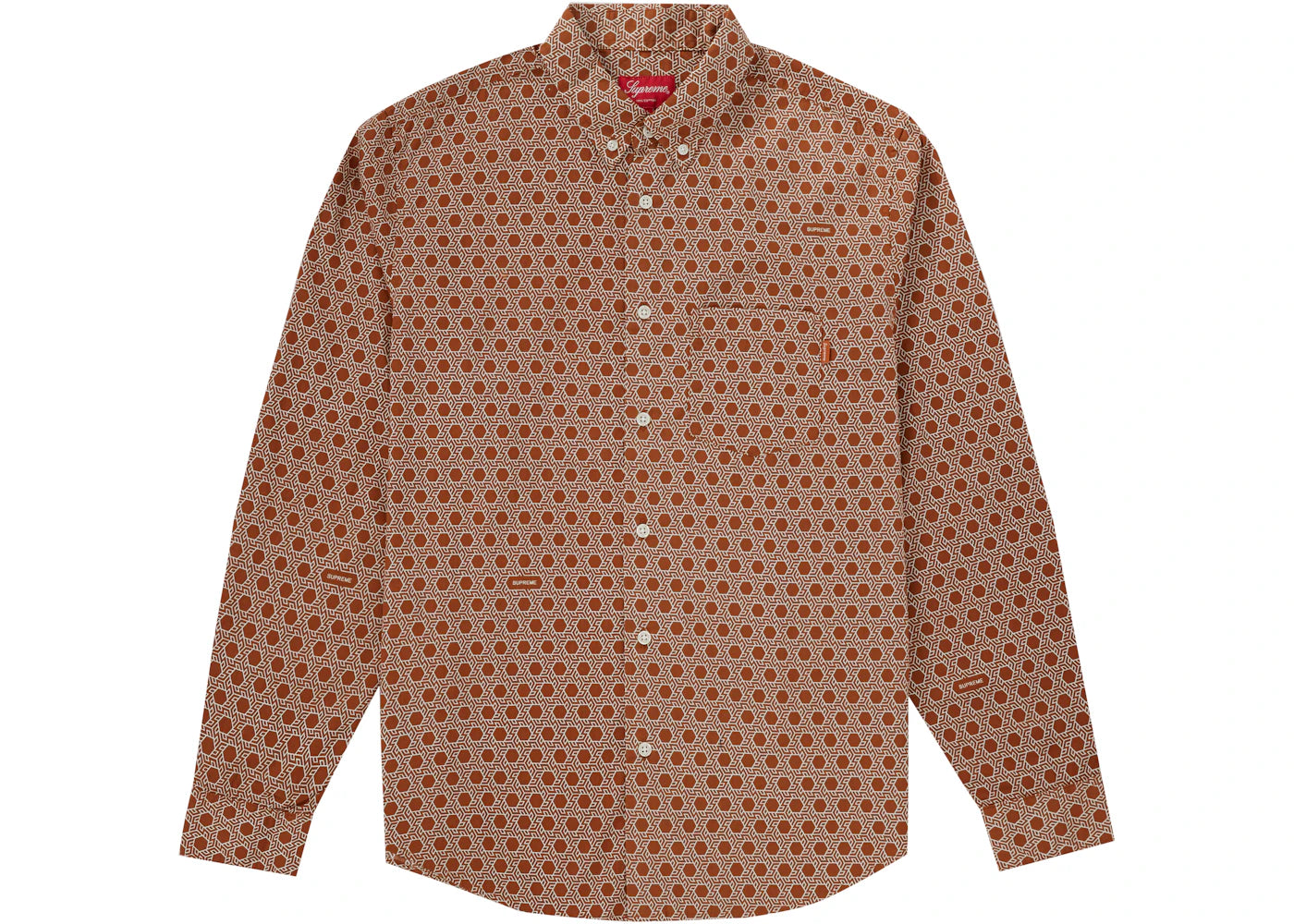 Supreme Monogram Shirt Dark Orange