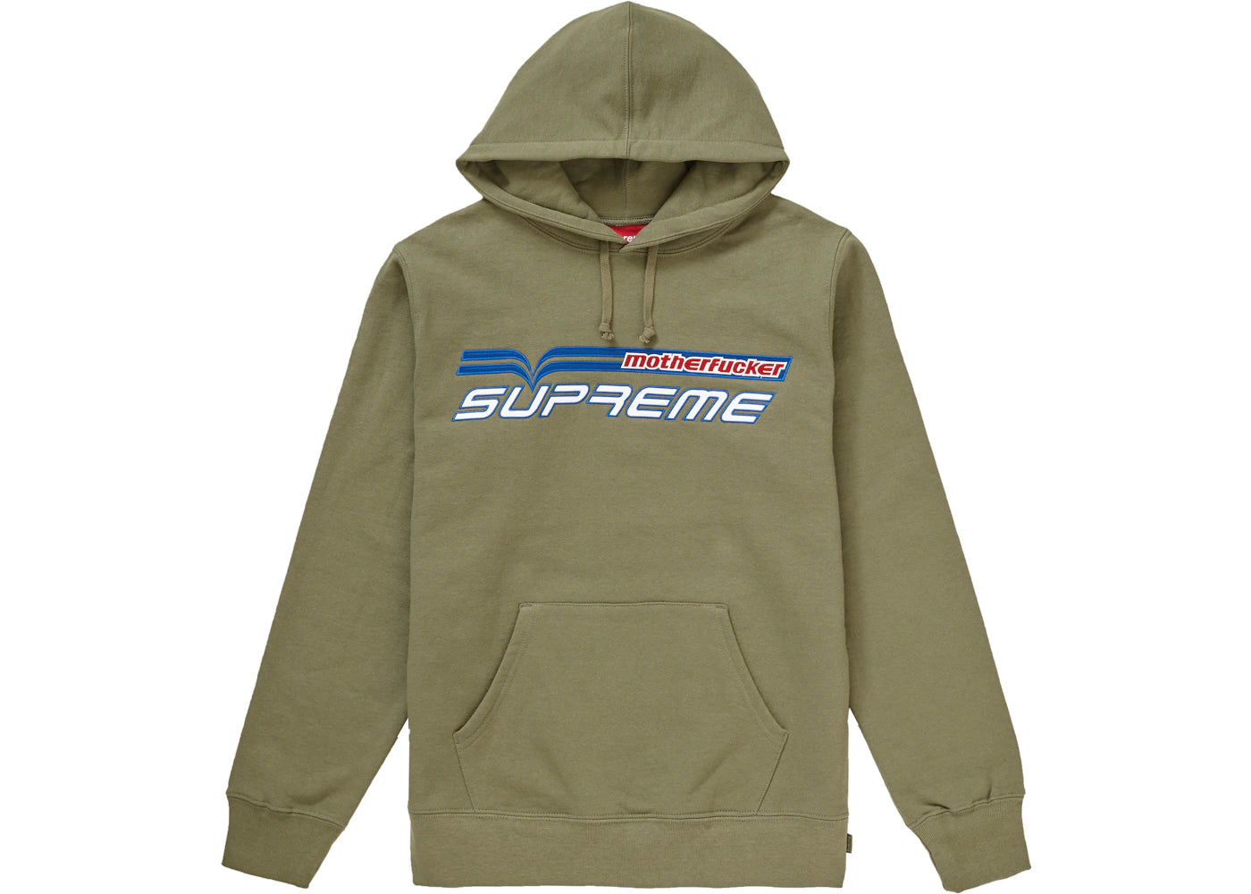 Supreme Motherfucker Hooded Sweatshirt Light Olive