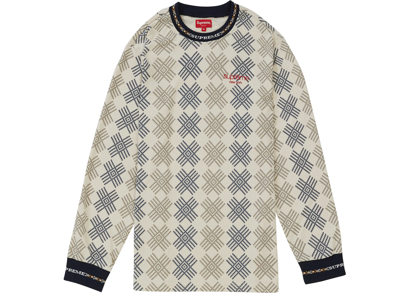 Supreme Motif L/S Top OffWhite