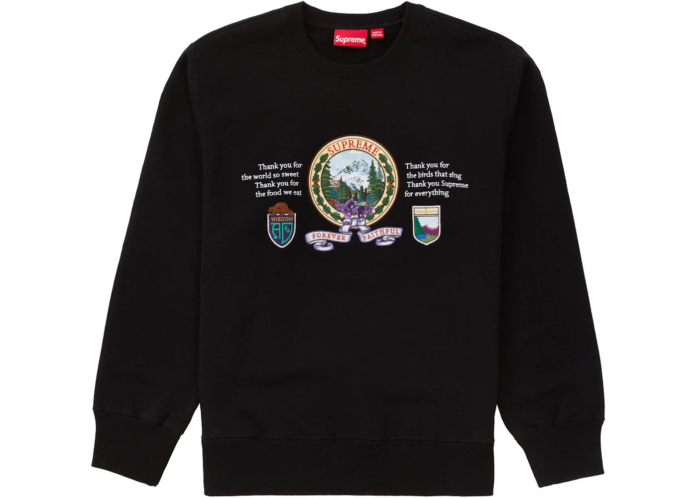 Supreme Mountain Crewneck Black