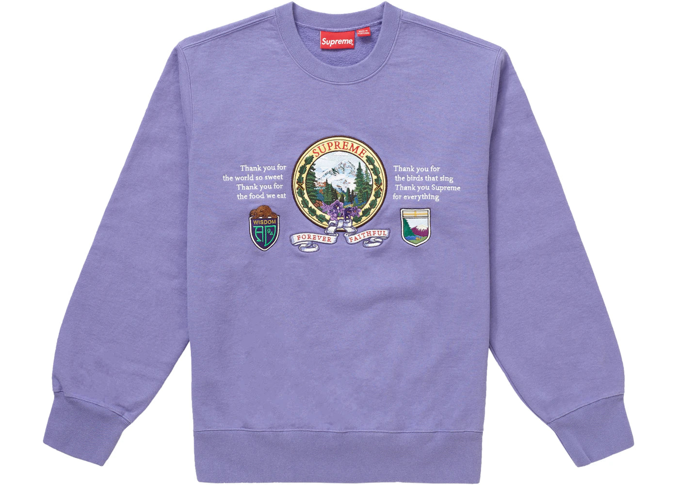 Supreme Mountain Crewneck Light Violet