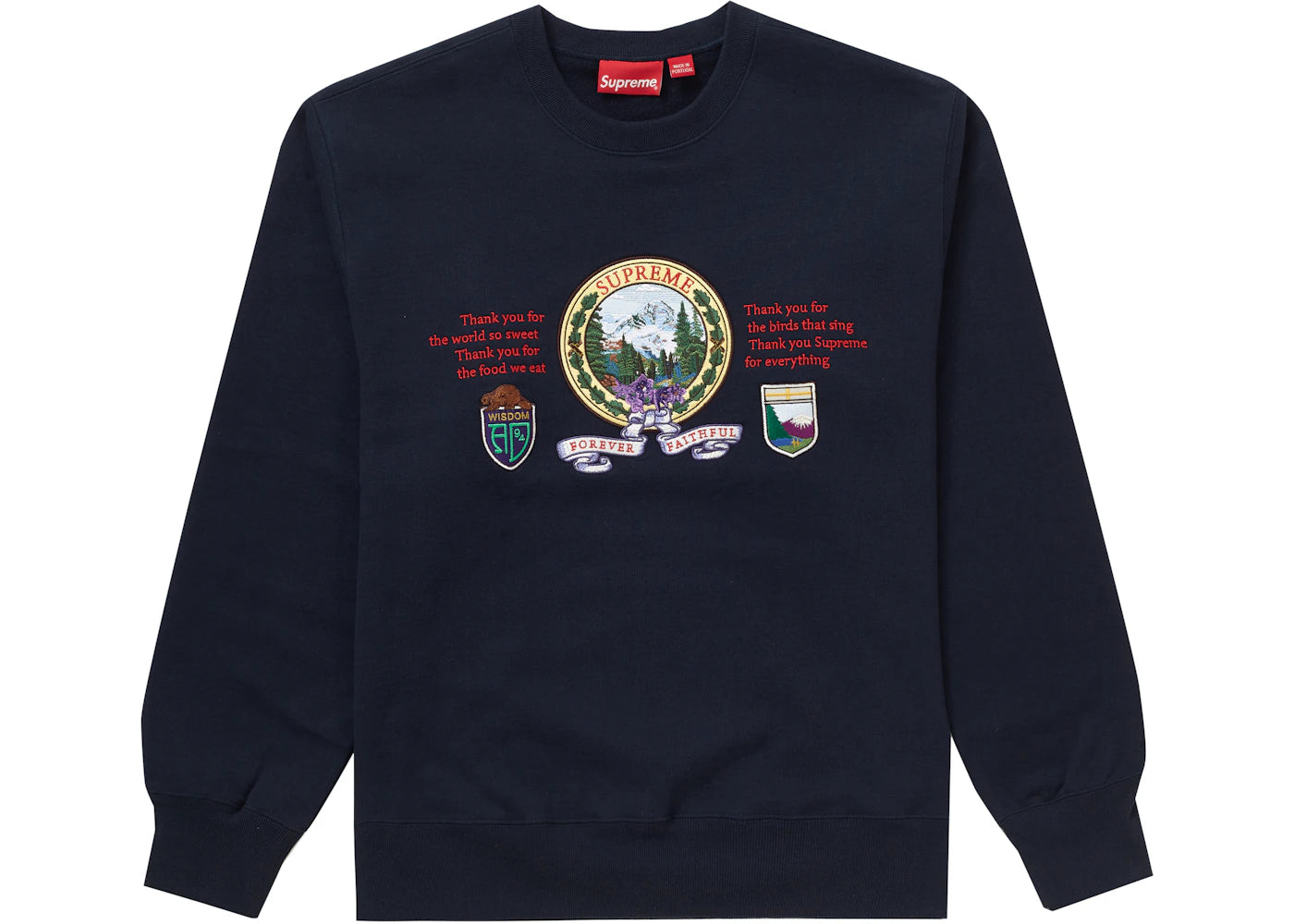 Supreme Mountain Crewneck Navy