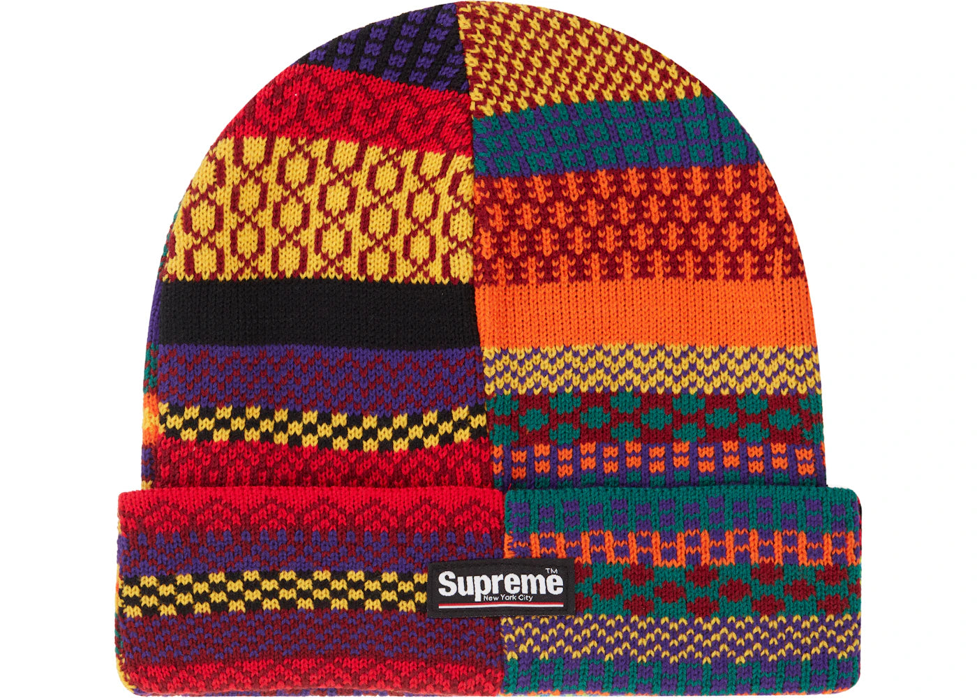 Supreme Multi Pattern Beanie Multicolor