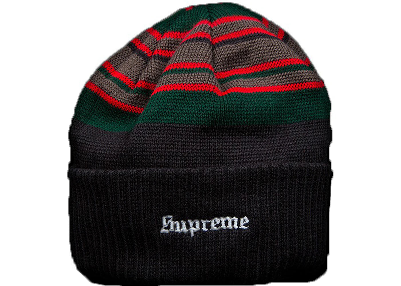 Supreme Multi Stripe Beanie Black