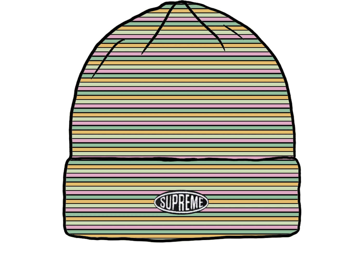 Supreme Multi Stripe Beanie (FW20) Pink