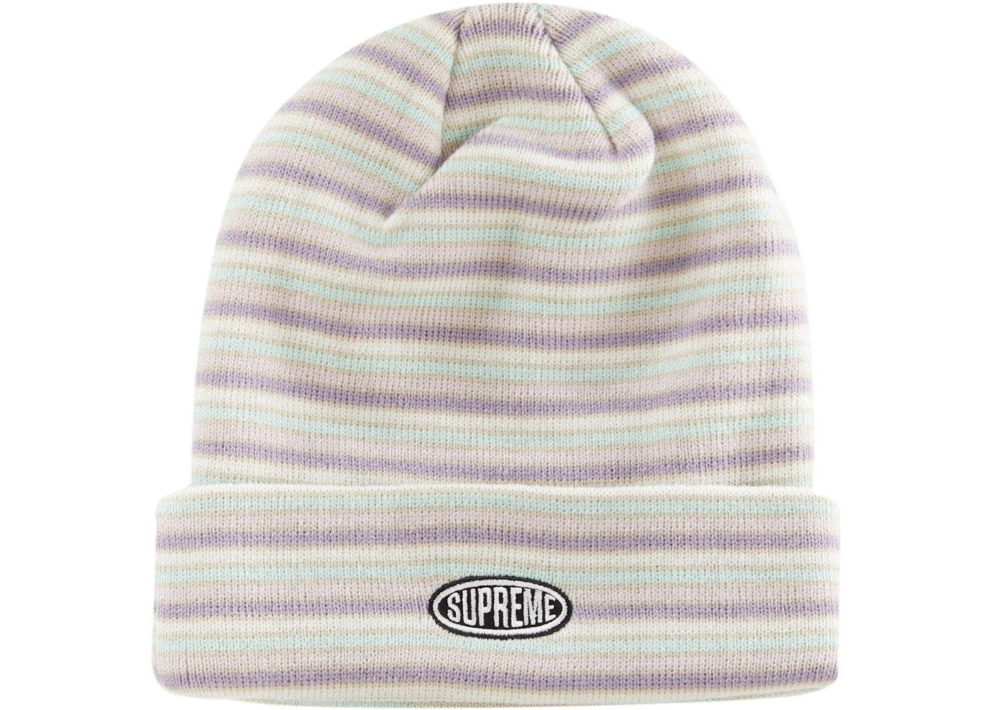 Supreme Multi Stripe Beanie (FW22) Purple