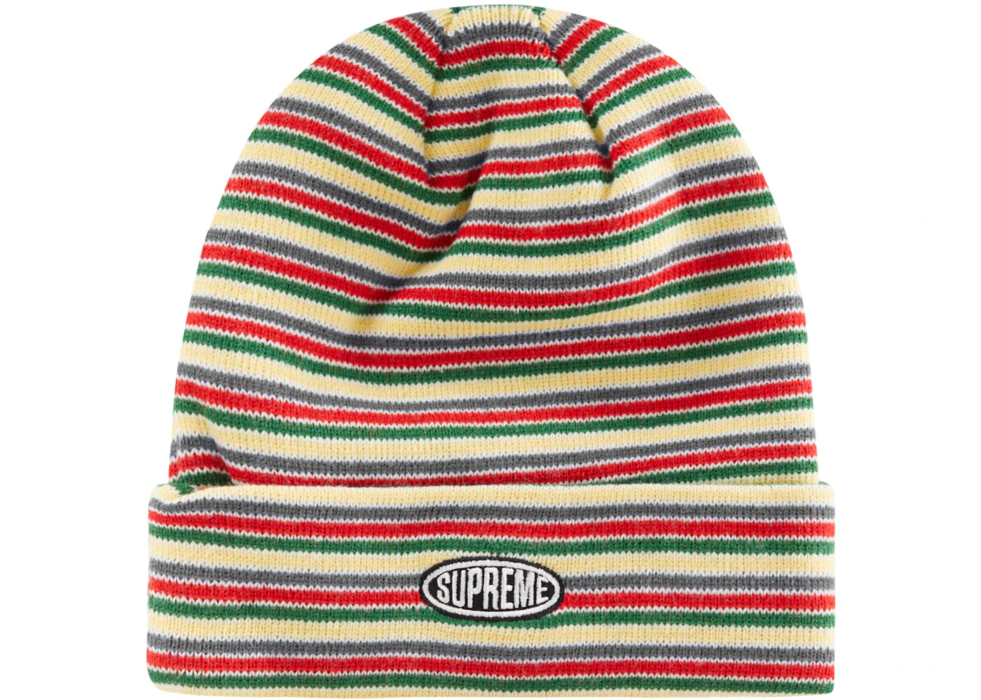 Supreme Multi Stripe Beanie (FW22) Yellow