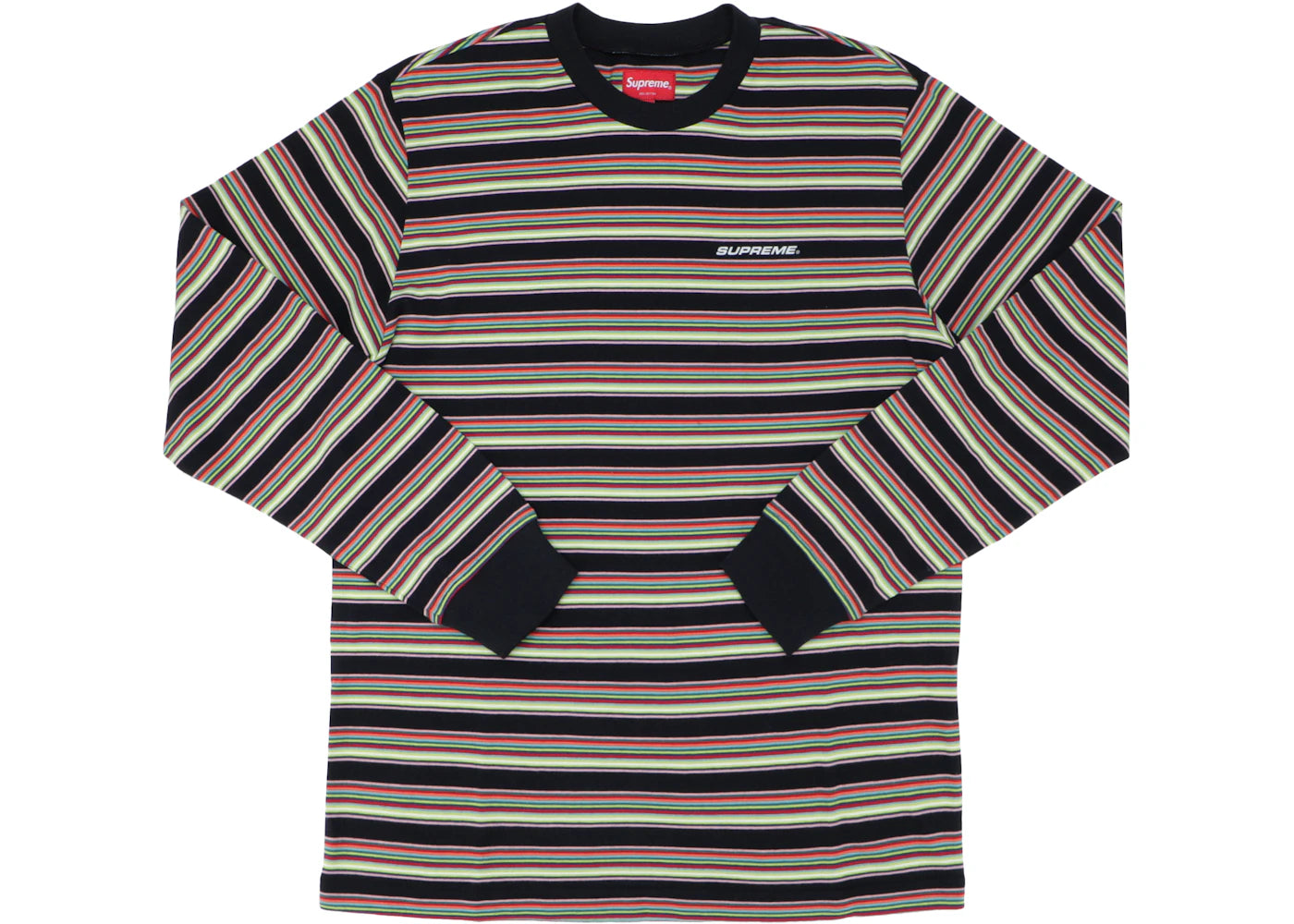Supreme Multi Stripe L/S Top Black