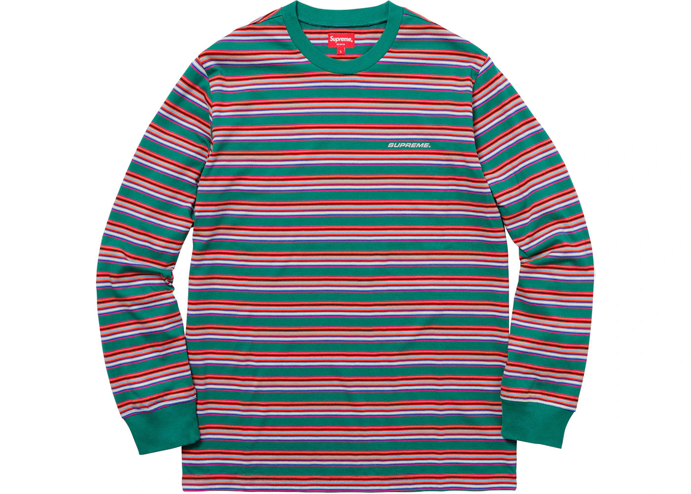 Supreme Multi Stripe L/S Top Dark Green