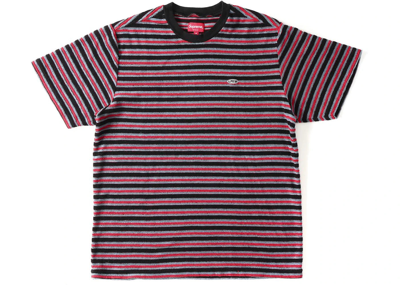 Supreme Multi Stripe Terry Tee Black