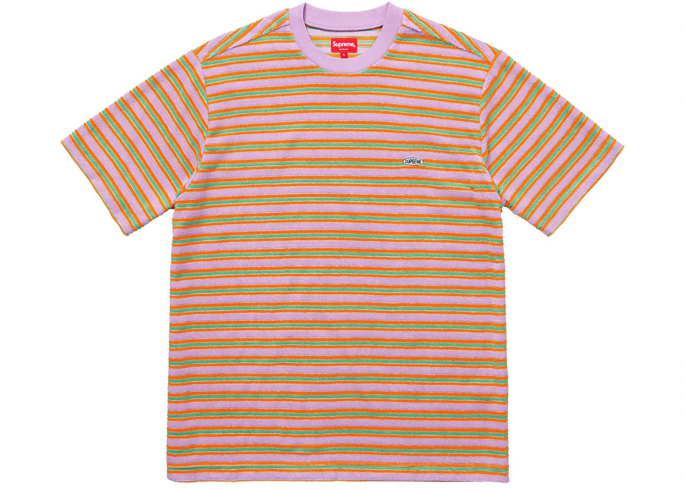 Supreme Multi Stripe Terry Tee Light Purple