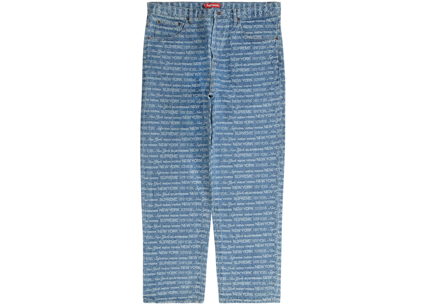 Supreme Multi Type Jacquard Regular Jean Blue