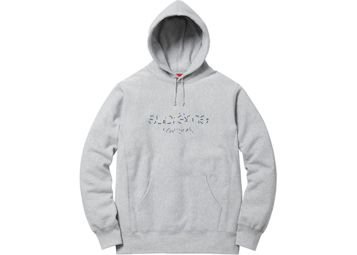 Supreme Multicolor Classic Logo Hoodie Heather Grey