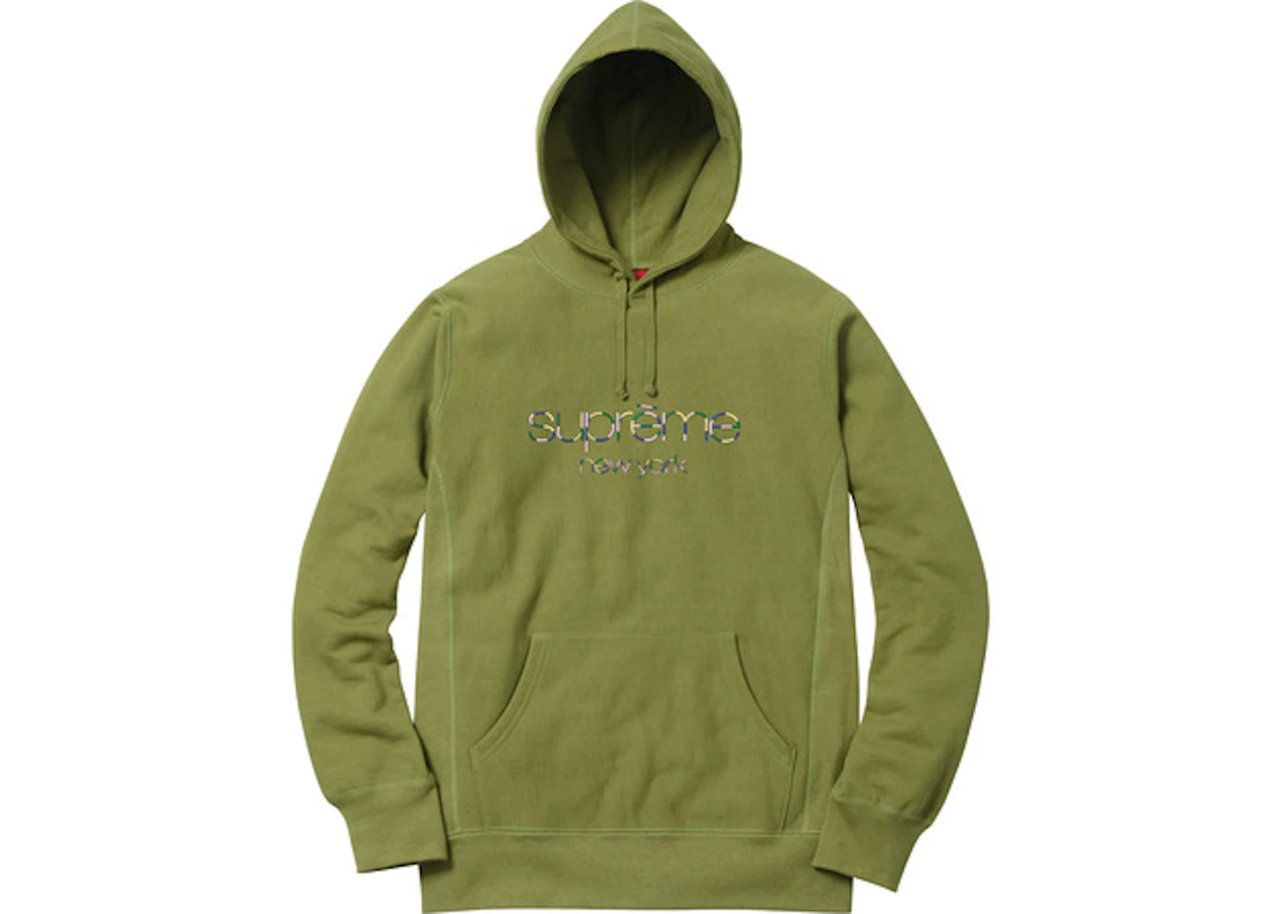 Supreme Multicolor Classic Logo Hoodie Moss