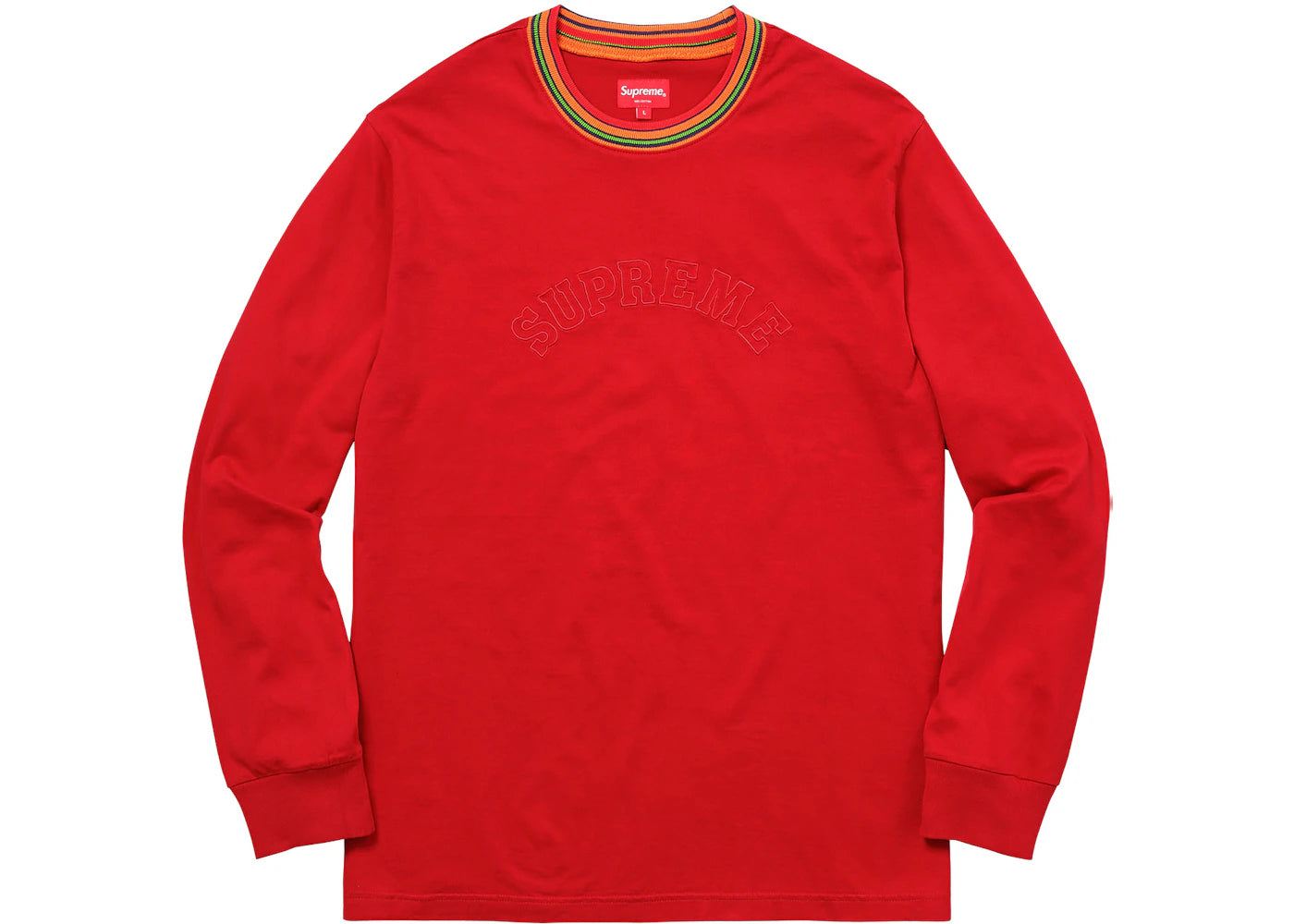 Supreme Multicolor Striped Rib L/S Top Dusty Red