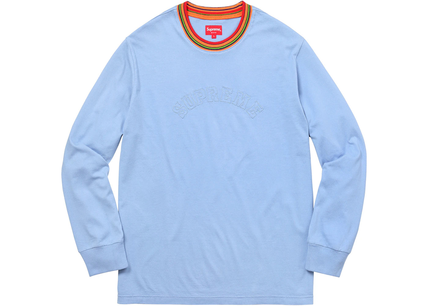 Supreme Multicolor Striped Rib L/S Top Light Blue