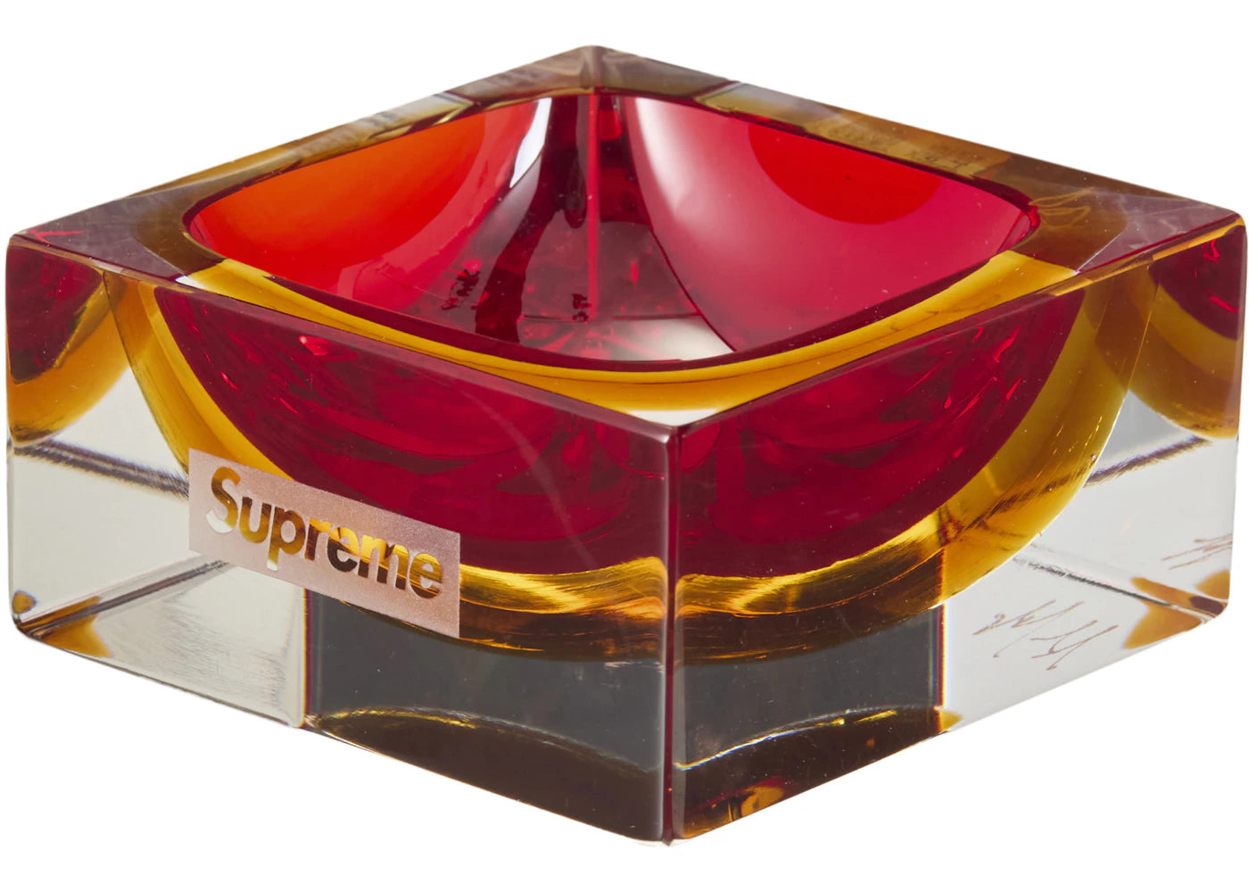 Supreme Murano Ashtray Clear