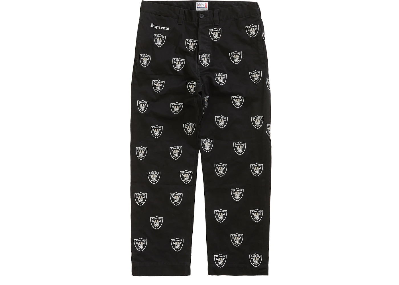 Supreme NFL x Raiders x '47 Embroidered Chino Pant Black