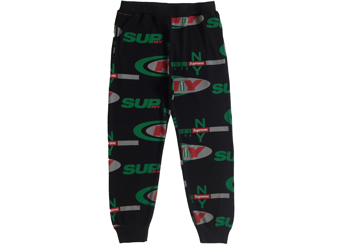 Supreme NY Waffle Thermal Pant Black