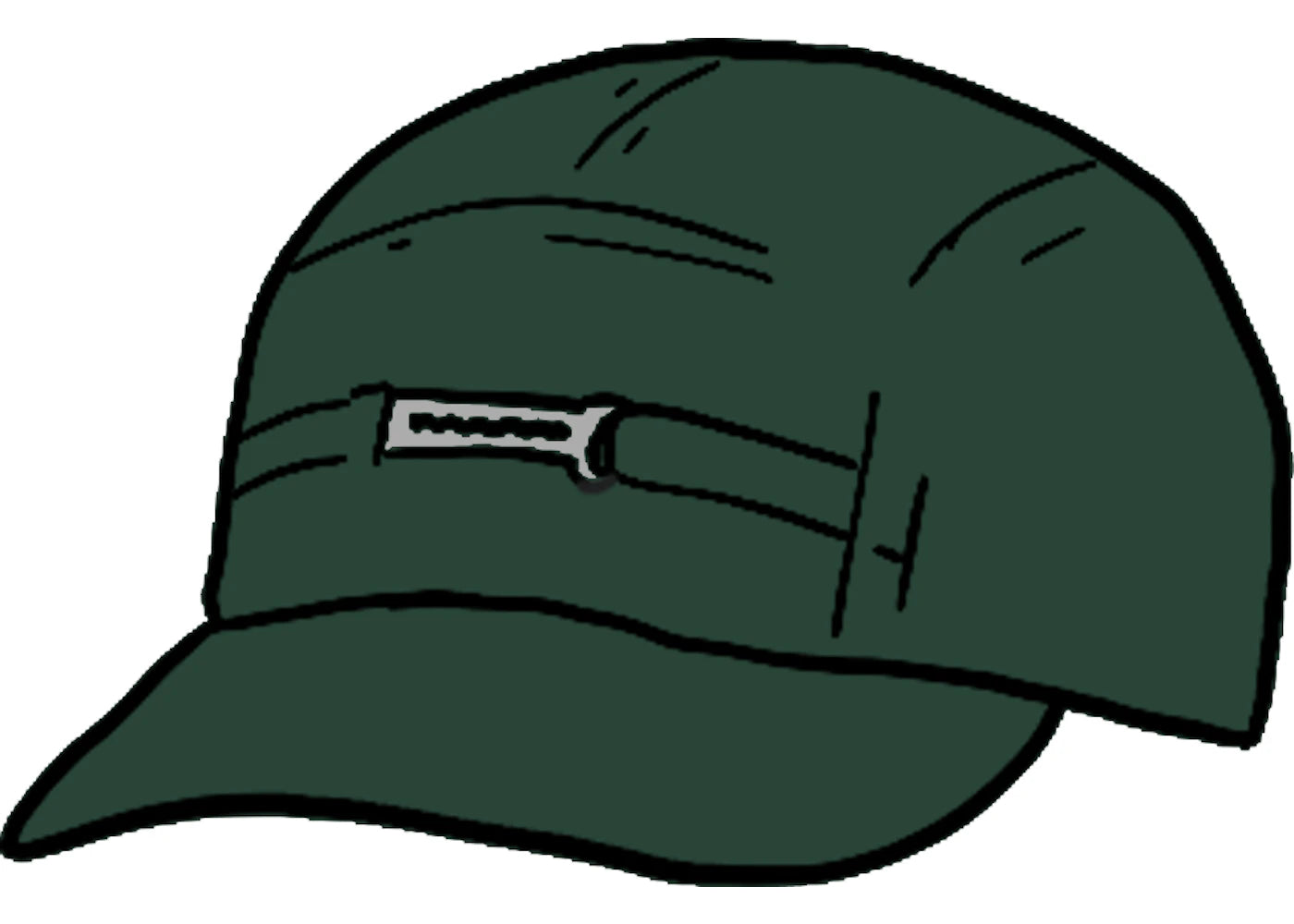 Supreme Name Plate Camp Cap Dark Green