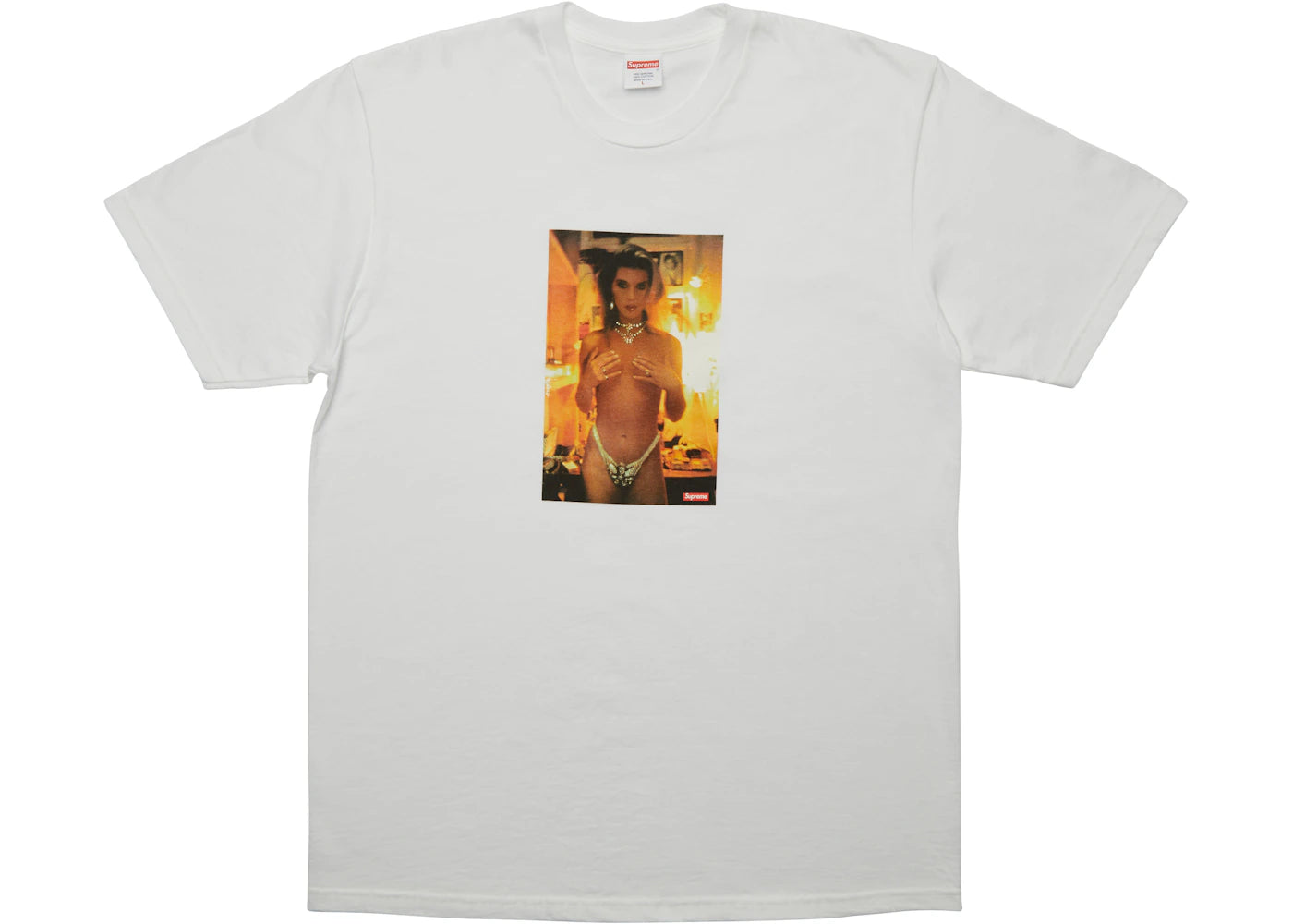 Supreme Nan Goldin Kim in Rhinestone Tee White