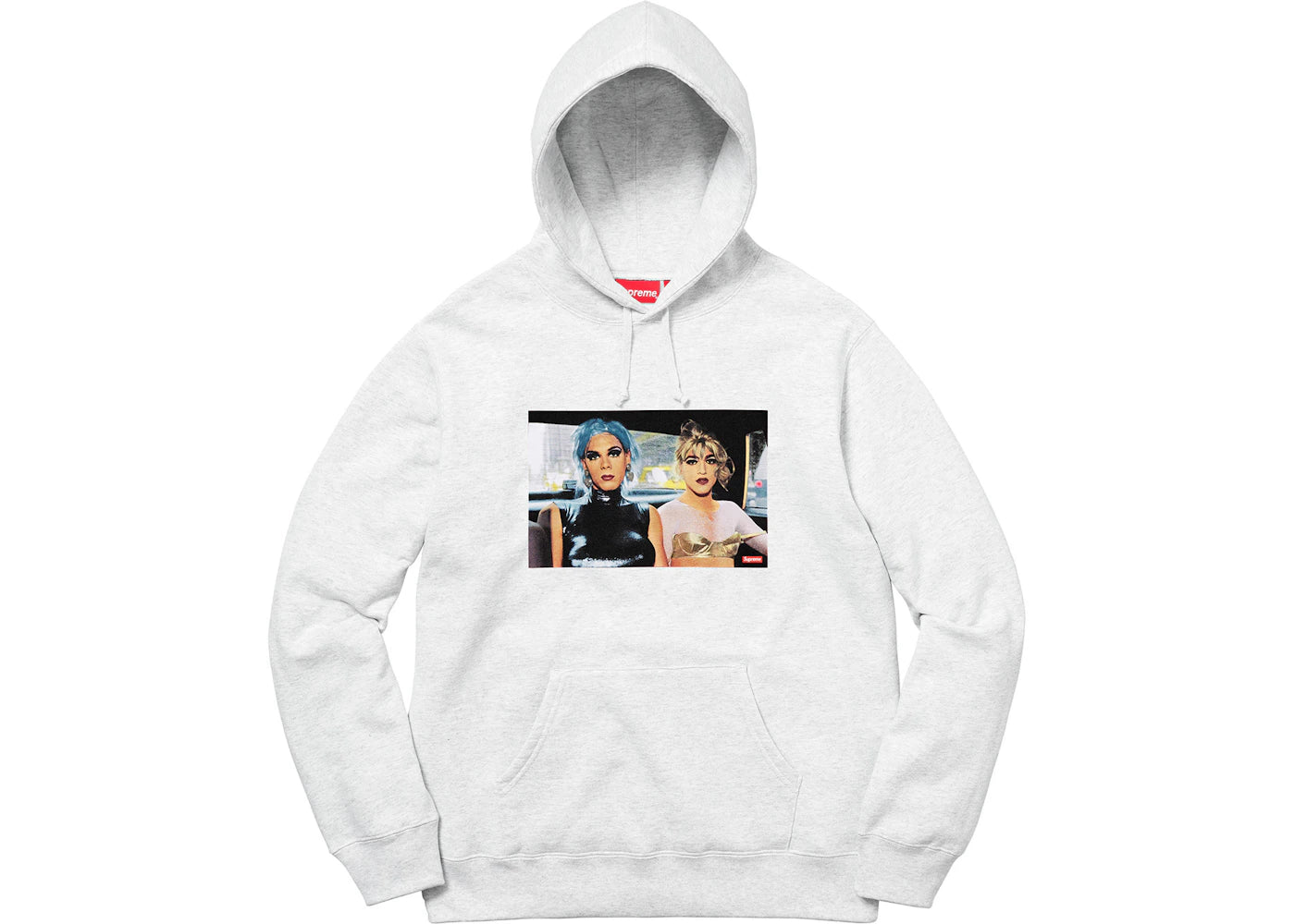 Supreme Nan Goldin Misty and Jimmy Paulette Hooded Sweatshirt Ash Grey