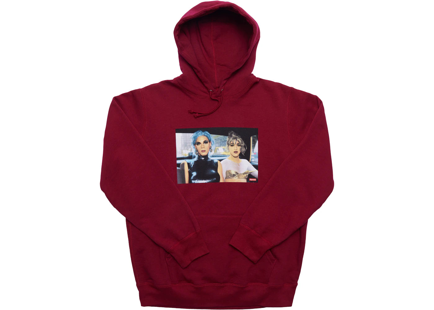 Supreme Nan Goldin Misty and Jimmy Paulette Hooded Sweatshirt Cardinal