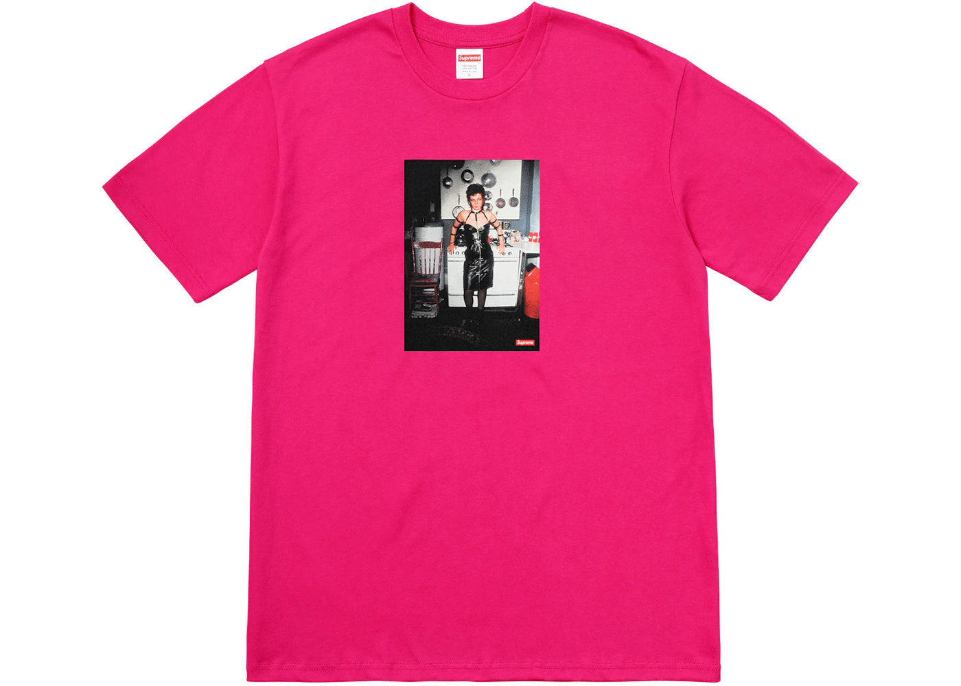 Supreme Nan Goldin Nan as a dominatrix Tee Hot Pink