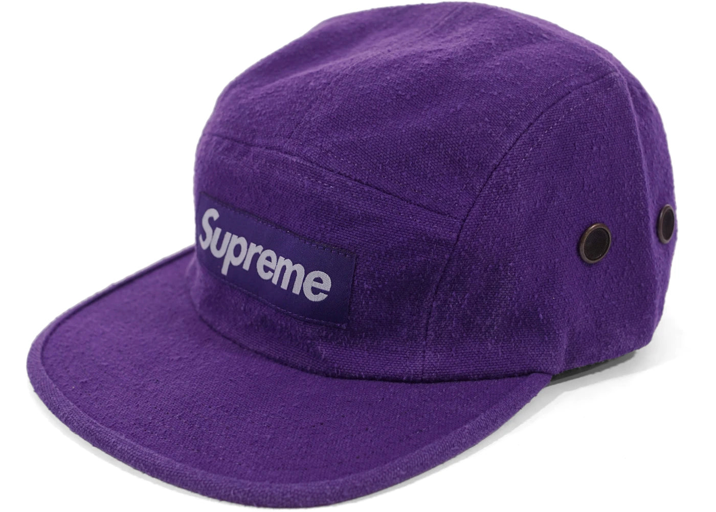 Supreme Napped Canvas Camp Cap Purple