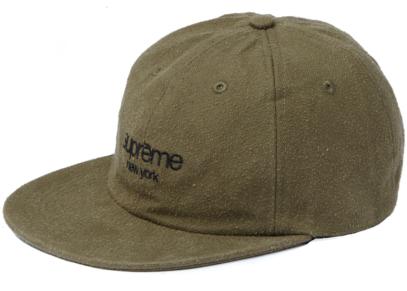 Supreme Napped Canvas Classic Logo 6-Panel Olive