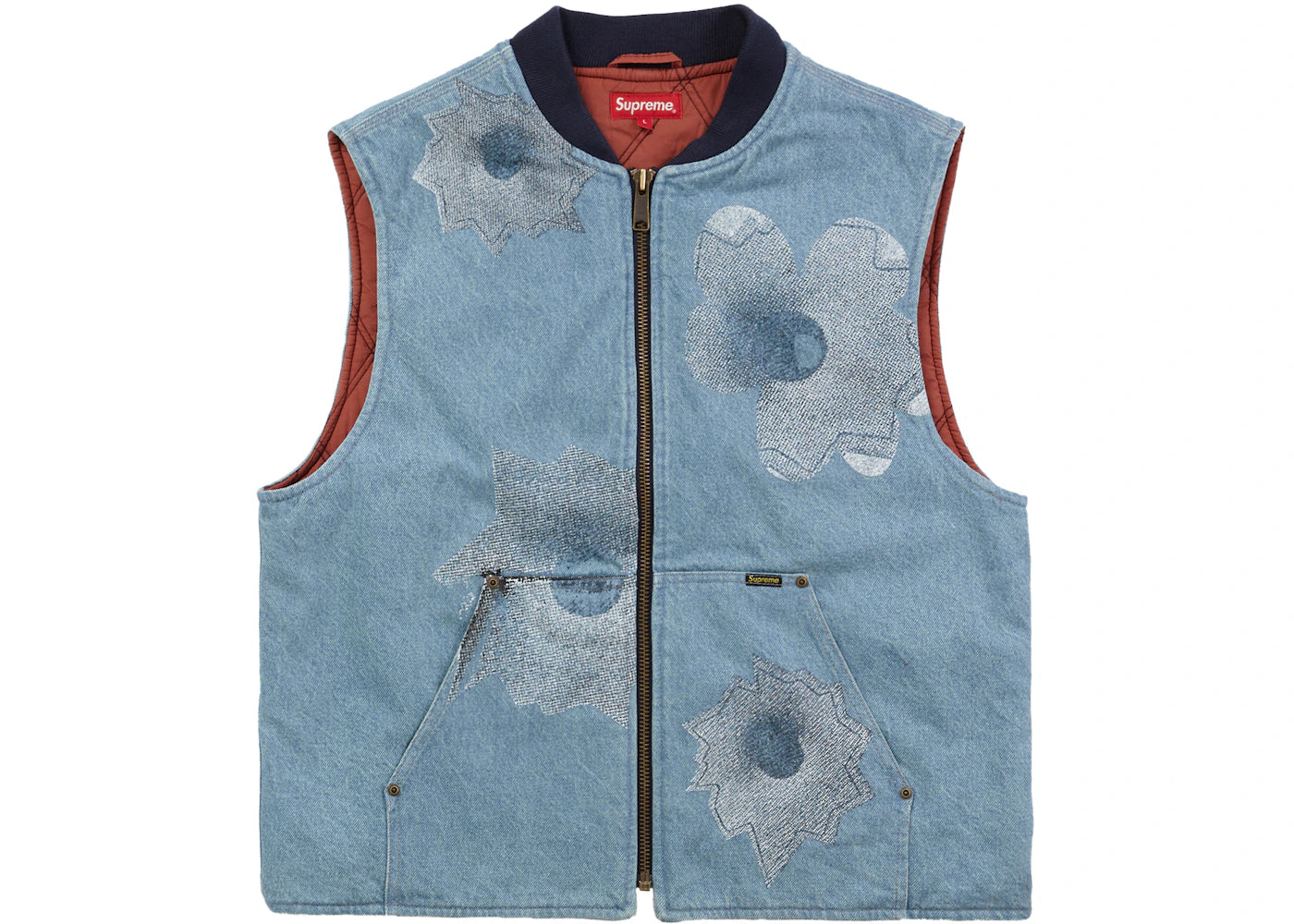 Supreme Nate Lowman Work Vest Denim
