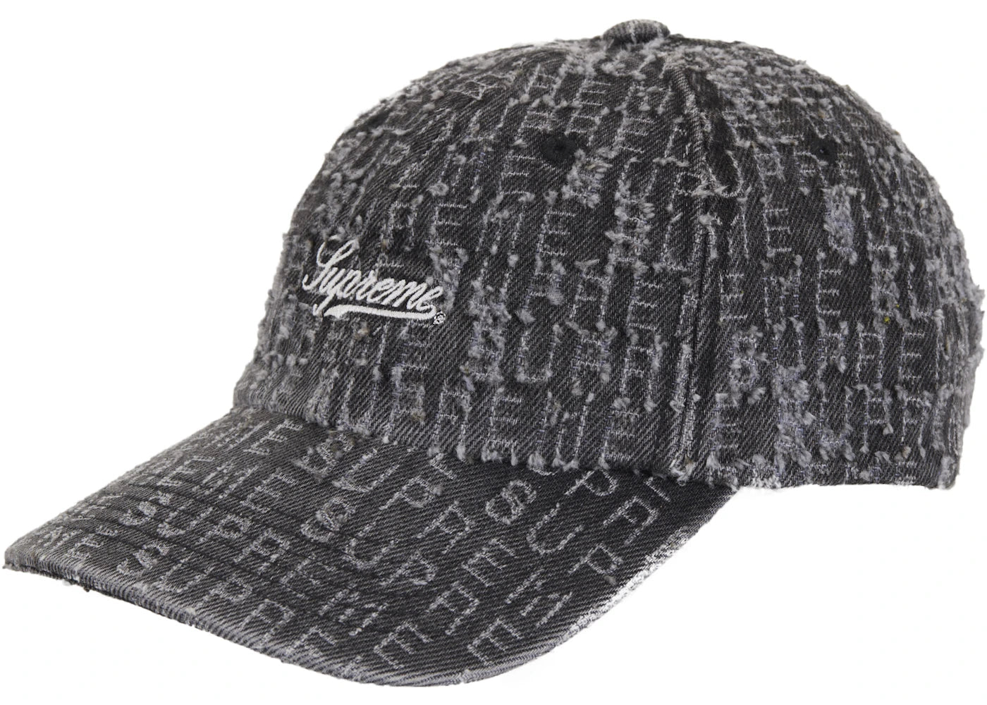 Supreme Needle Punch Denim 6-Panel Black