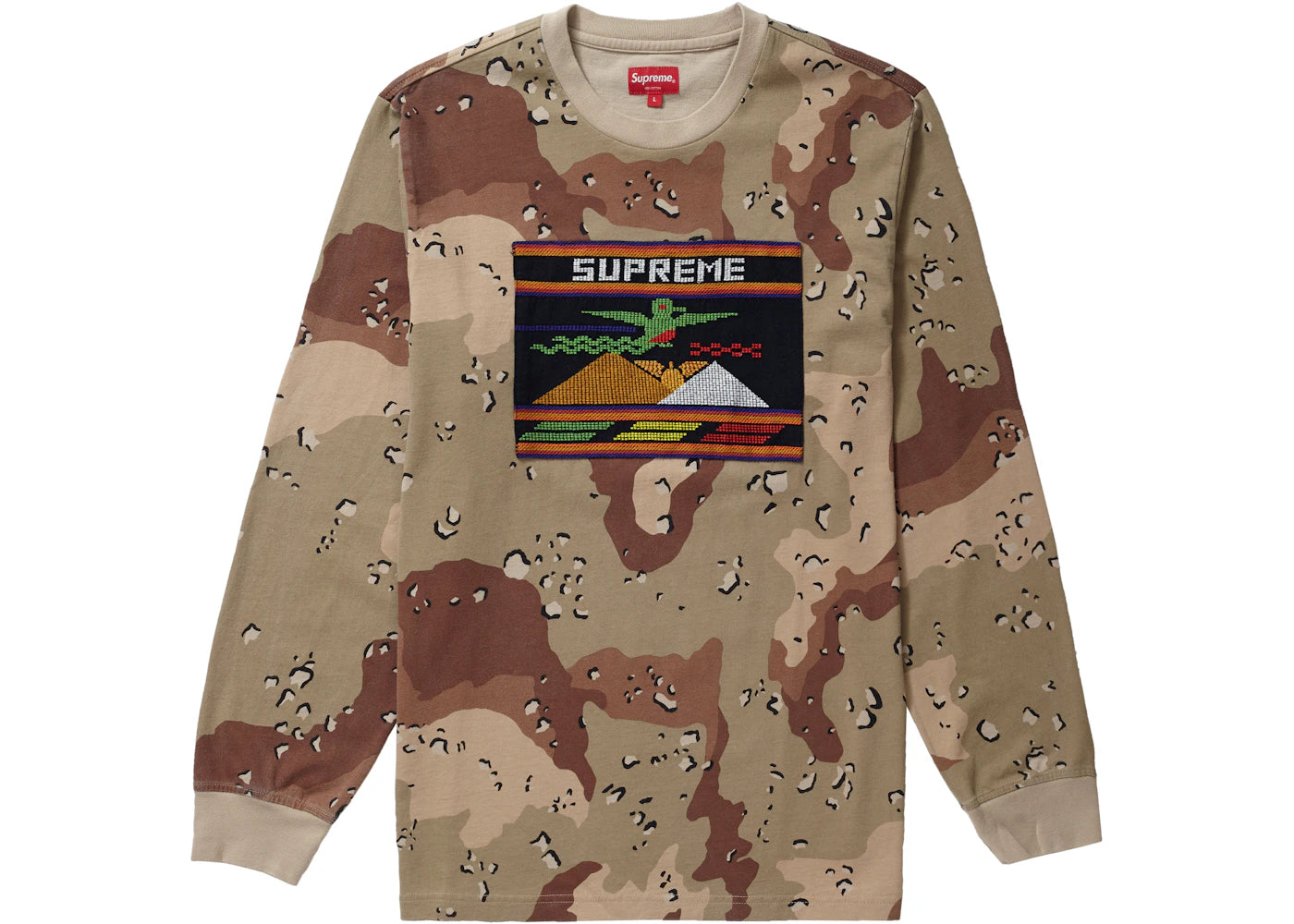 Supreme Needlepoint Patch L/S Top Chocolate Chip Camo